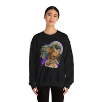 Aztec Quetzalcoatl Priestess Under Moon Unisex Sweatshirt