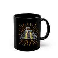 Mexico Monument Chichen Itzá Doodle Black Mug