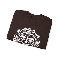 Andean Dual God Symmetry Tribal Glyph Style Unisex Sweatshirt