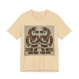Twin Tribal Harmony Glyph Symmetrical Design Unisex T-Shirt