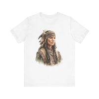 Inca Warrior Woman with Feathered Headdress Watercolor Unisex T-Shirt