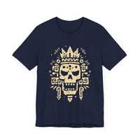 Ah Puch Skull Crown Mayan Glyph Style Unisex T-Shirt