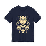 Ah Puch Skull Crown Mayan Glyph Style Unisex T-Shirt
