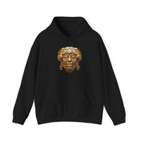 Aztec Golden Solar Deity Mask Unisex Hoodie