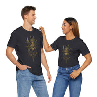 Golden Shaman Tribal Symbol Line Art Unisex T-Shirt