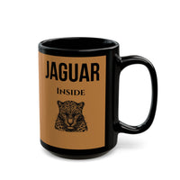 Aztec Jaguar Warrior Emblem Black Mug