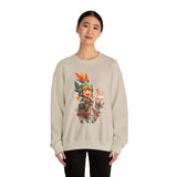 Chibi Inca Warrior Riding Llama Cartoon Unisex Sweatshirt