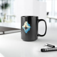 Lake Titicaca Minimalist Landscape Black Mug