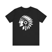 Tribal Warrior Headdress Emblem Illustration Unisex T-Shirt