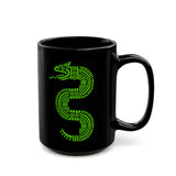 Jade Snake Spiral Black Mug