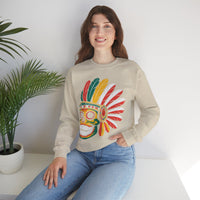 Aztec Feathered Skull Fiesta Illustration Unisex Sweatshirt