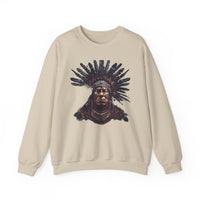 Tribal Feather Headdress Warrior Unisex Sweatshirt