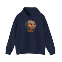 Glow-Eyed Tribal Stone Skull Unisex Hoodie