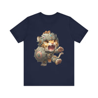 Chibi Mayan Jaguar Warrior with Tribal Shield Unisex T-Shirt