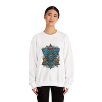 Wild Aztec Turquoise Amulet Illustration Unisex Sweatshirt