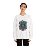 Wild Aztec Turquoise Amulet Illustration Unisex Sweatshirt