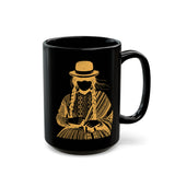 Distress Peruvian Traditional Woman Black Mug