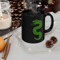Jade Snake Spiral Black Mug