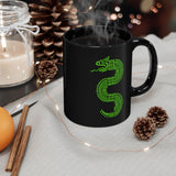 Jade Snake Spiral Black Mug