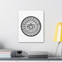 Aztec Calendar Illustration Canvas