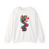 Cartoon Quetzalcoatl Cyber Serpent Unisex Sweatshirt