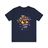 Cyber Aztec Skull Cartoon Style Unisex T-Shirt