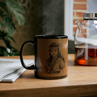 Inca Warrior Woman Fierce Andean Spirit Design Black Mug