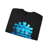 Tlaloc Rain God Blue Mask Glyph Style Unisex Sweatshirt