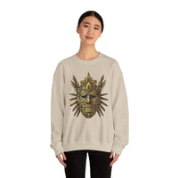 Aztec Golden Feather Headdress Mask Unisex Sweatshirt