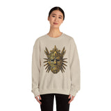Aztec Golden Feather Headdress Mask Unisex Sweatshirt