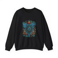 Wild Aztec Turquoise Amulet Illustration Unisex Sweatshirt