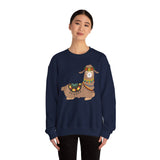 Resting Alpaca In Traditional Ornaments Unisex Sweatshirt