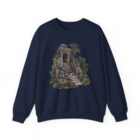 Mayan Jungle Temple Guardian Stairway Unisex Sweatshirt