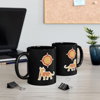 Xoloescuincle beneath the Sacred Sun Black Mug