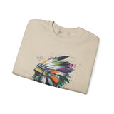 Urban Feather Headdress Graffiti Unisex Sweatshirt