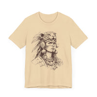 Aztec Warrior Woman Jaguar Spirit Sketch Unisex T-Shirt