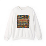 Pre-Columbian Tribal Stripe Pattern Unisex Sweatshirt