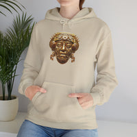 Aztec Golden Solar Deity Mask Unisex Hoodie