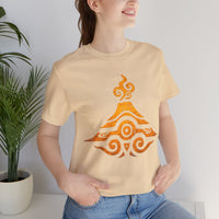 Tribal Volcano Spiral Smoke Glyph Style Unisex T-Shirt