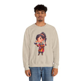 Chibi Inca Girl with Baby Condor Unisex Sweatshirt