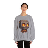 Glow-Eyed Tribal Stone Skull Unisex Sweatshirt