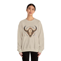 Western Longhorn Cosmic Totem Illustration Unisex Sweatshirt