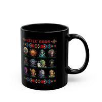 Pixel Art Aztec Gods Mythology Black Mug