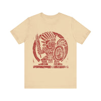 Pre-Hispanic Warrior Symbol Red Glyph Unisex T-Shirt