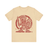 Pre-Hispanic Warrior Symbol Red Glyph Unisex T-Shirt