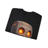 Glow-Eyed Tribal Stone Skull Unisex Sweatshirt
