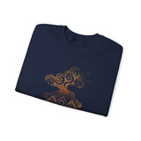 Tribal Volcano with Smoke Spirals Glyph Style Unisex Sweatshirt
