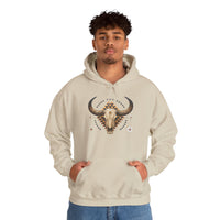 Western Longhorn Cosmic Totem Illustration Unisex Hoodie
