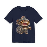 Chibi Mayan Jaguar Warrior Cartoon Style Unisex T-Shirt