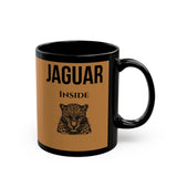 Aztec Jaguar Warrior Emblem Black Mug